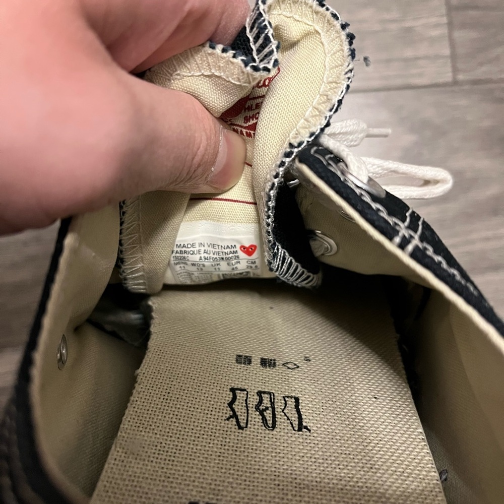 Comme des Garcons Play Black Sneakers image 4